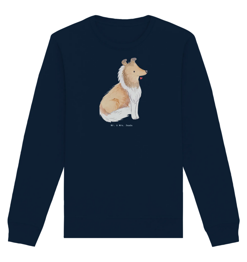 Organic Pullover Langhaar Collie Moment Pullover, Pullover Männer, Pullover Frauen, Sweatshirt, Sweatshirt Männer, Sweatshirt Frauen, Unisex, Hund, Hunderasse, Rassehund, Hundebesitzer, Geschenk, Tierfreund, Schenken, Welpe, Langhaar Collie, britischer Hütehund