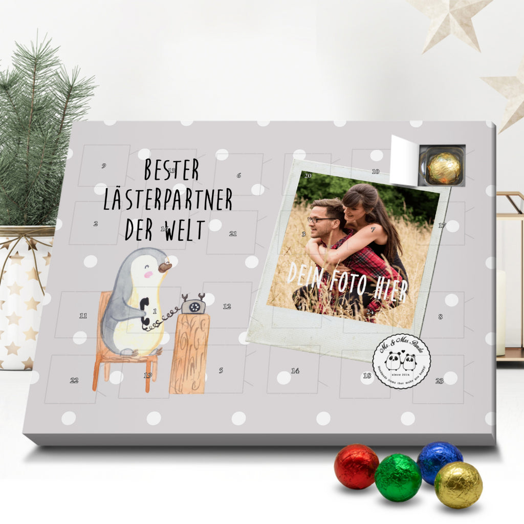 Personalisierter Schoko Foto Adventskalender Pinguin Bester Lästerpartner der Welt Personalisierter Adventskalender, Adventskalender mit Namen, für, Dankeschön, Geschenk, Schenken, Geburtstag, Geburtstagsgeschenk, Geschenkidee, Danke, Bedanken, Mitbringsel, Freude machen, Geschenktipp, Lästerpartner, Lesterpartner, lestern, Lästerschwester, Lästern, beste Freundin, Freundin, Spaß, bff