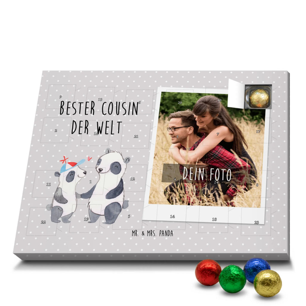 Personalisierter Schoko Foto Adventskalender Panda Bester Cousin der Welt Personalisierter Schoko Foto Adventskalender, für, Dankeschön, Geschenk, Schenken, Geburtstag, Geburtstagsgeschenk, Geschenkidee, Danke, Bedanken, Mitbringsel, Freude machen, Geschenktipp, Cousin, Kousin, Vetter, Sohn von Onkel, Sohn von Tante, Familie, Verwandtschaft, Cousine