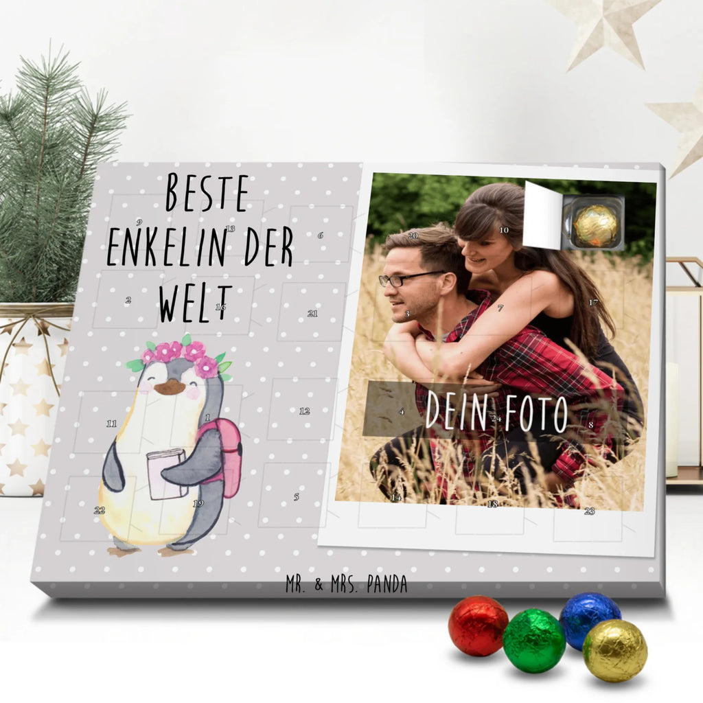 Personalisierter Schoko Foto Adventskalender Pinguin Beste Enkelin der Welt Personalisierter Schoko Foto Adventskalender, für, Dankeschön, Geschenk, Schenken, Geburtstag, Geburtstagsgeschenk, Geschenkidee, Danke, Bedanken, Mitbringsel, Freude machen, Geschenktipp, Enkelin, Enkelkind, Enkeltochter, Oma, Opa, Kind von Tochter, Kind von Sohn, Großtochter, Taufe