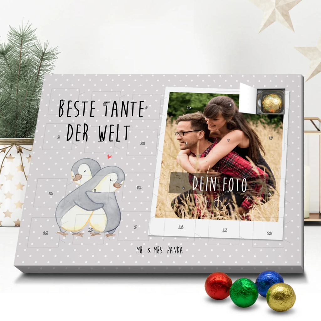 Personalisierter Schoko Foto Adventskalender Pinguin Beste Tante der Welt Personalisierter Schoko Foto Adventskalender, für, Dankeschön, Geschenk, Schenken, Geburtstag, Geburtstagsgeschenk, Geschenkidee, Danke, Bedanken, Mitbringsel, Freude machen, Geschenktipp, Tante, Patentante, Paten Tante, Lieblingstante, Taufpartner, Taufe, Familie, Kleinigkeit, Nichte, Neffe