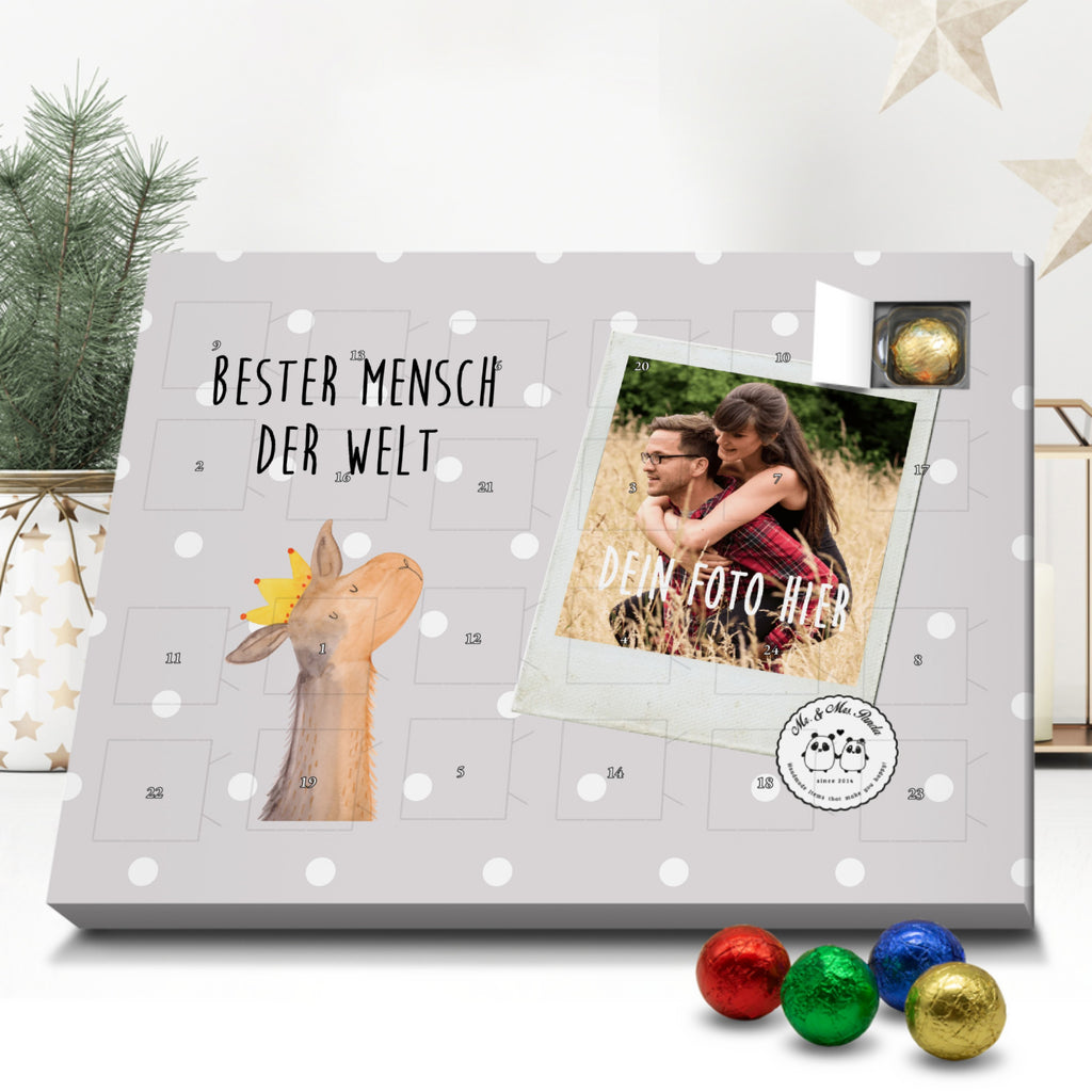 Personalisierter Schoko Foto Adventskalender Lama Bester Mensch der Welt Personalisierter Adventskalender, Adventskalender mit Namen, für, Dankeschön, Geschenk, Schenken, Geburtstag, Geburtstagsgeschenk, Geschenkidee, Danke, Bedanken, Mitbringsel, Freude machen, Geschenktipp, Lieblingsmensch, Liebling, Lieblings Mensch, tollster Mensch, Vorbild, Partner, Ehemann, Ehefrau, Liebe, Valentinstag