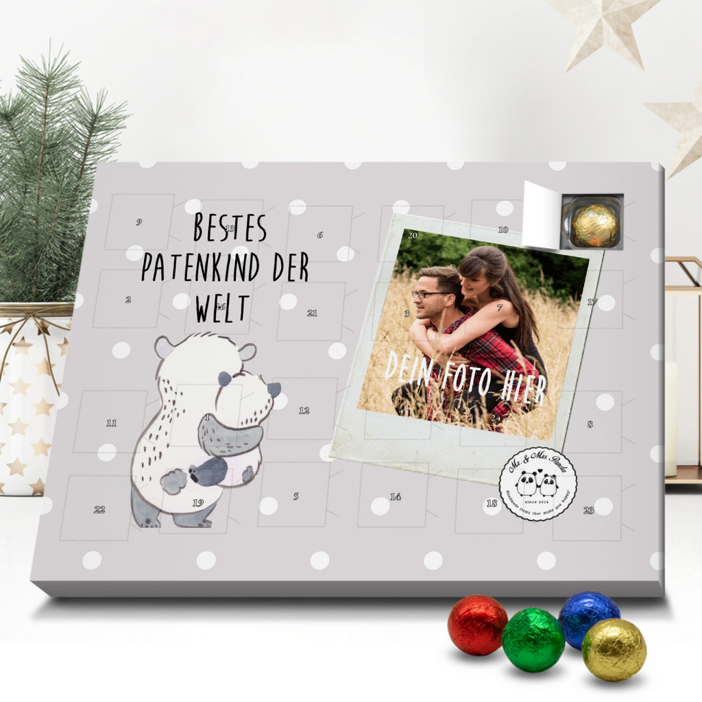 Personalisierter Schoko Foto Adventskalender Panda Bestes Patenkind der Welt Personalisierter Adventskalender, Adventskalender mit Namen, für, Dankeschön, Geschenk, Schenken, Geburtstag, Geburtstagsgeschenk, Geschenkidee, Danke, Bedanken, Mitbringsel, Freude machen, Geschenktipp, Patenkind, Paten Kind, Pate, Taufe, Taufgeschenk, Patenonkel, Patentante, Tauffeier, Täufling, Nichte, Neffe