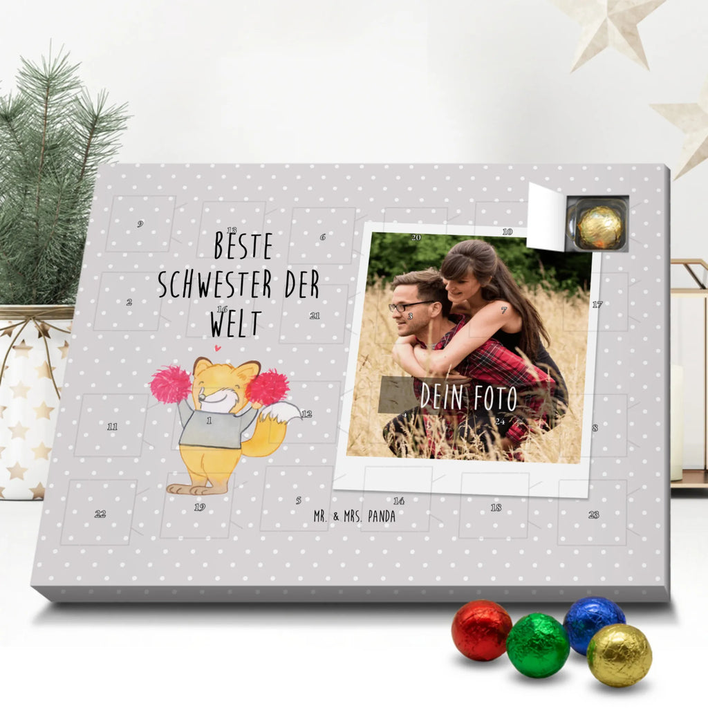 Personalisierter Schoko Foto Adventskalender Fuchs Beste Schwester der Welt Personalisierter Schoko Foto Adventskalender, für, Dankeschön, Geschenk, Schenken, Geburtstag, Geburtstagsgeschenk, Geschenkidee, Danke, Bedanken, Mitbringsel, Freude machen, Geschenktipp, Schwester, Geschwister, Schwesterherz, Sister, Familie, Kleinigkeit, Beste, Tochter