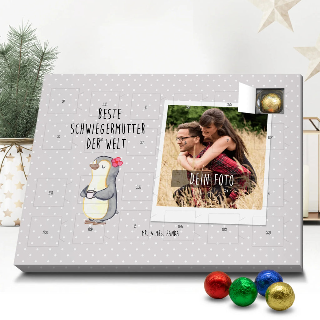 Personalisierter Schoko Foto Adventskalender Pinguin Beste Schwiegermutter der Welt Personalisierter Schoko Foto Adventskalender, für, Dankeschön, Geschenk, Schenken, Geburtstag, Geburtstagsgeschenk, Geschenkidee, Danke, Bedanken, Mitbringsel, Freude machen, Geschenktipp, Schwiegermutter, Schwiegermama, Schwiegereltern, Mama, Mutter, Mutter des Ehepartners, angeheiratet