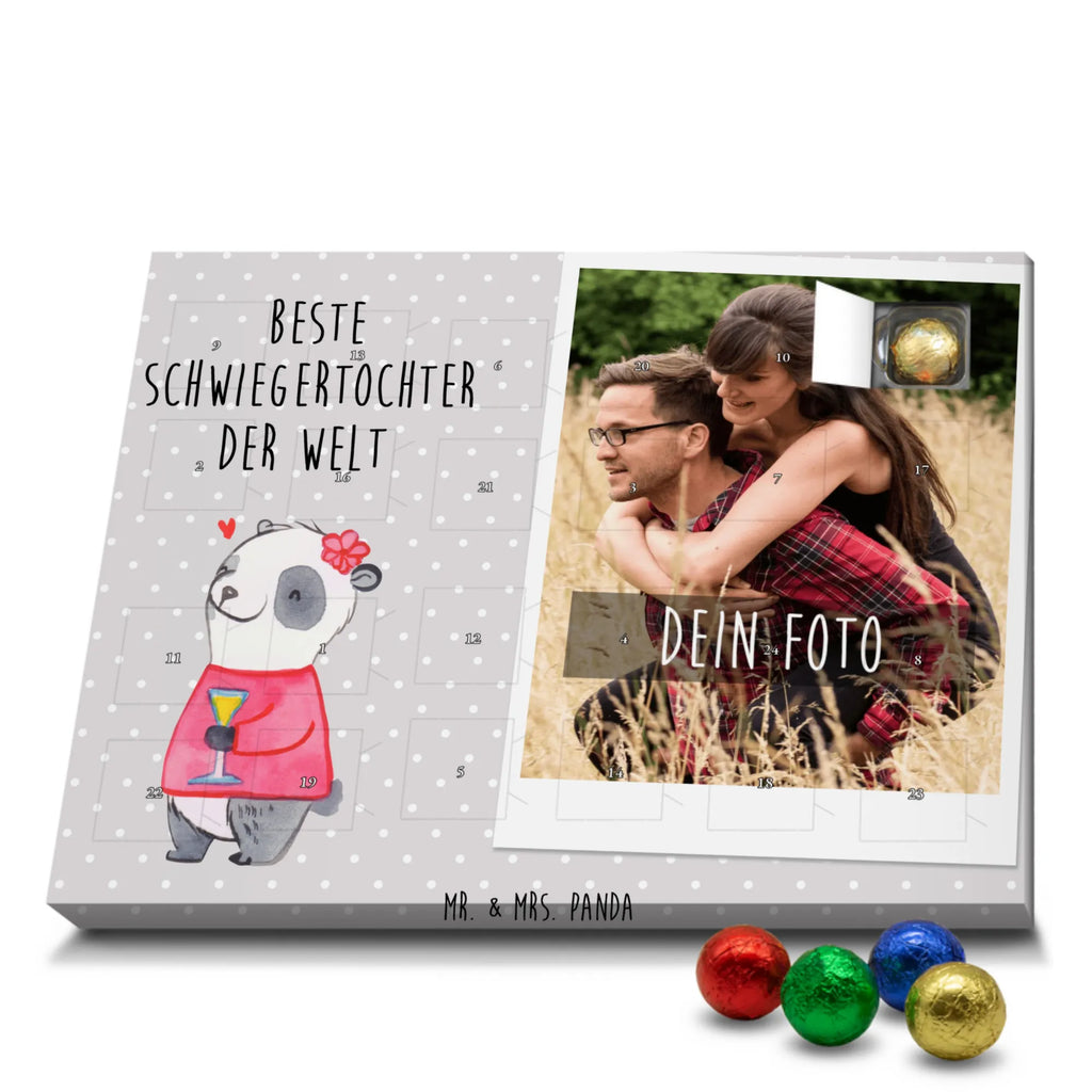 Personalisierter Schoko Foto Adventskalender Panda Beste Schwiegertochter der Welt Personalisierter Schoko Foto Adventskalender, für, Dankeschön, Geschenk, Schenken, Geburtstag, Geburtstagsgeschenk, Geschenkidee, Danke, Bedanken, Mitbringsel, Freude machen, Geschenktipp, Schwiegertochter, Tochter, Ehefrau des Sohns, Frau, angeheiratet, Hochzeit