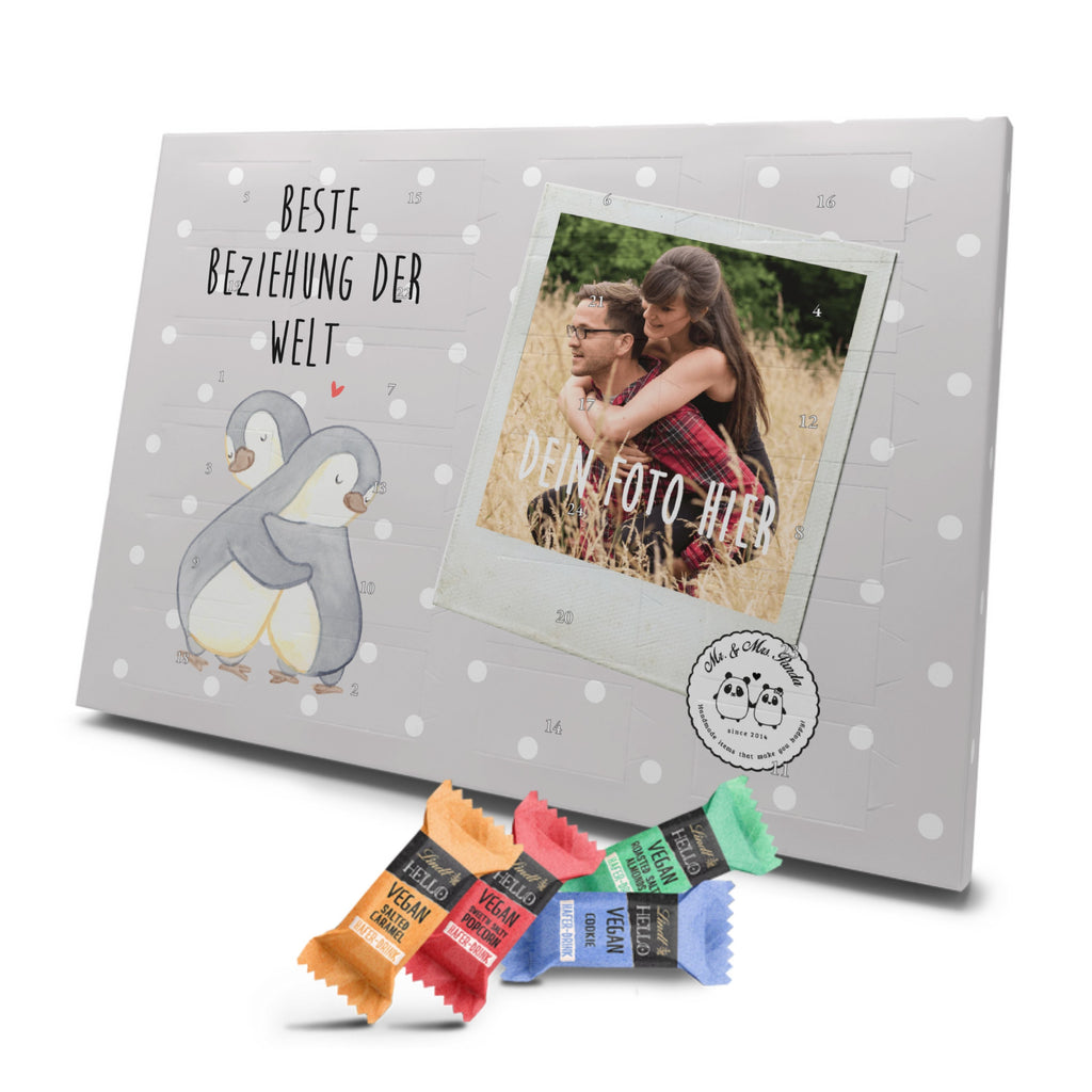 Personalisierter veganer Foto Adventskalender Pinguin Beste Beziehung der Welt Personalisierter veganer Adventskalender, für, Dankeschön, Geschenk, Schenken, Geburtstag, Geburtstagsgeschenk, Geschenkidee, Danke, Bedanken, Mitbringsel, Freude machen, Geschenktipp, Beziehung, Zusammen sein, Miteinander gehen, Liebe, Verlieb, Liebesgeschenk