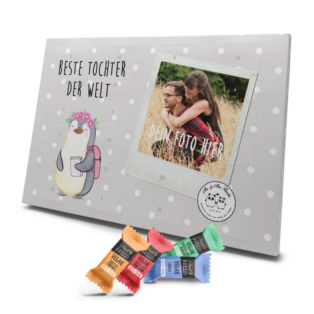 Personalisierter veganer Foto Adventskalender Pinguin Beste Tochter der Welt Personalisierter veganer Adventskalender, für, Dankeschön, Geschenk, Schenken, Geburtstag, Geburtstagsgeschenk, Geschenkidee, Danke, Bedanken, Mitbringsel, Freude machen, Geschenktipp, Tochter, Töchter, Töchterchen, Geburt, Kleine, Mutter, Vater, Kind, Kinder, Familie, Belohnung