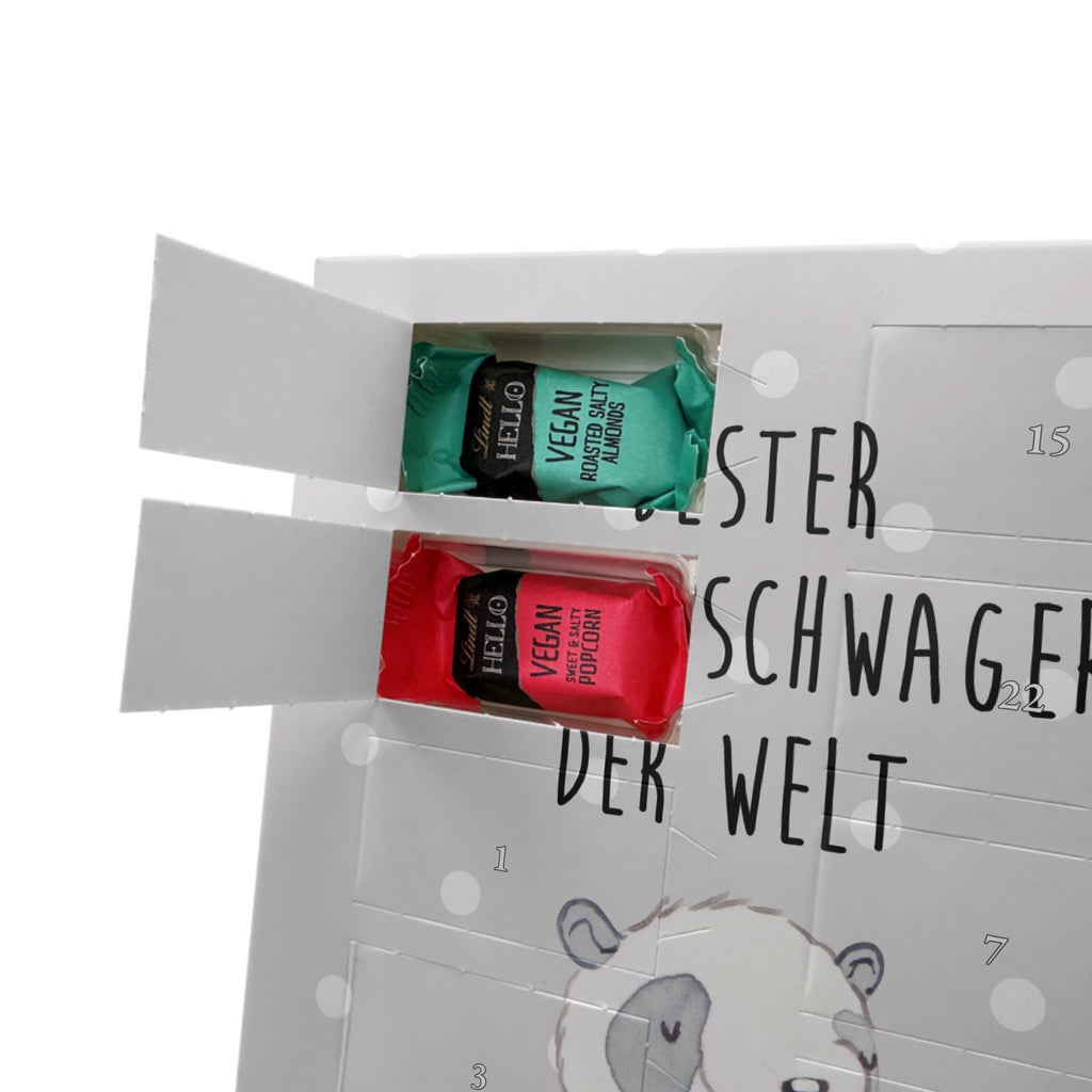 Personalisierter veganer Foto Adventskalender Panda Bester Schwippschwager der Welt Personalisierter veganer Adventskalender, für, Dankeschön, Geschenk, Schenken, Geburtstag, Geburtstagsgeschenk, Geschenkidee, Danke, Bedanken, Mitbringsel, Freude machen, Geschenktipp, Schwippschwager, Schwibschwager, Schwipschwager, Schwager, Schwager des Ehepartners, Familie, Verwandtschaft, angeheiratet