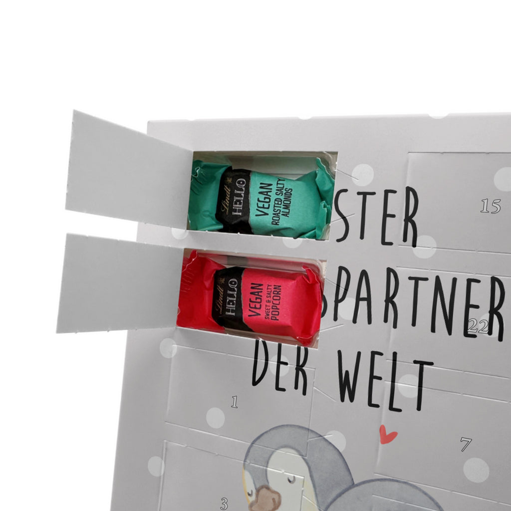 Personalisierter veganer Foto Adventskalender Pinguin Bester Lebenspartner der Welt Personalisierter veganer Adventskalender, für, Dankeschön, Geschenk, Schenken, Geburtstag, Geburtstagsgeschenk, Geschenkidee, Danke, Bedanken, Mitbringsel, Freude machen, Geschenktipp, Lebenspartner, Ehepartner, Partner, Ehemann, Ehefrau, Liebe, Freund, Freundin, Hochzeitstag, verliebt