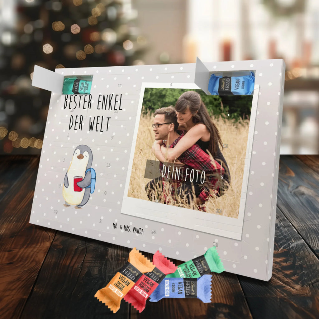 Personalisierter veganer Foto Adventskalender Pinguin Bester Enkel der Welt Personalisierter veganer Foto Adventskalender, für, Dankeschön, Geschenk, Schenken, Geburtstag, Geburtstagsgeschenk, Geschenkidee, Danke, Bedanken, Mitbringsel, Freude machen, Geschenktipp, Enkel, Enkelkind, Enkelsohn, Oma, Opa, Kind von Tochter, Kind von Sohn, Taufe, Großsohn