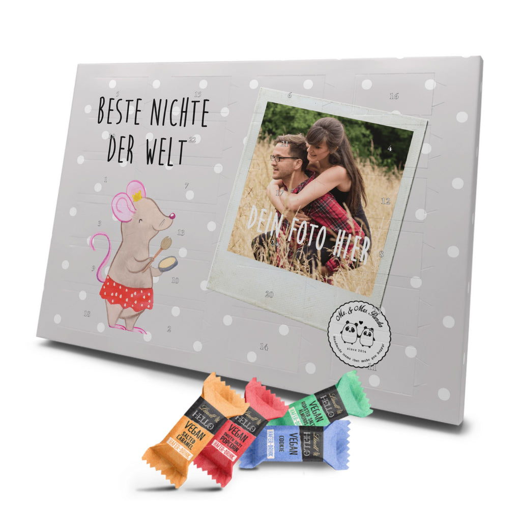 Personalisierter veganer Foto Adventskalender Maus Beste Nichte der Welt Personalisierter veganer Adventskalender, für, Dankeschön, Geschenk, Schenken, Geburtstag, Geburtstagsgeschenk, Geschenkidee, Danke, Bedanken, Mitbringsel, Freude machen, Geschenktipp, Nichte, Onkel, Tante, Patentante, Patenonkel, Patenkind, Taufe, Tochter der Schwester, Tochter des Bruders, Beste