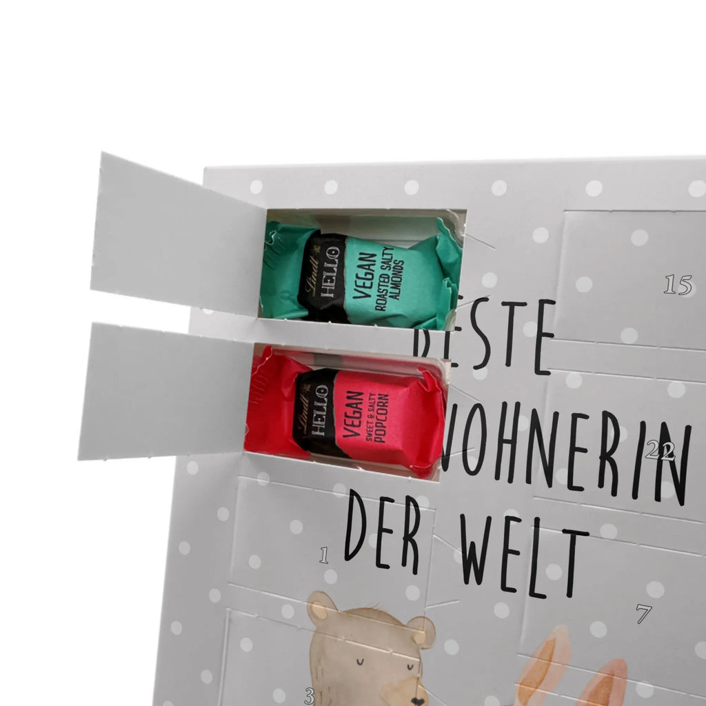 Personalisierter veganer Foto Adventskalender Hase Beste Mitbewohnerin der Welt Personalisierter veganer Foto Adventskalender, für, Dankeschön, Geschenk, Schenken, Geburtstag, Geburtstagsgeschenk, Geschenkidee, Danke, Bedanken, Mitbringsel, Freude machen, Geschenktipp, Mitbewohnerin, WG, Zimmernachbarin, Wohngemeinschaft, WG-Bewohnerin, Zimmerkollegin, Zimmergenossin, Stubenkameradin