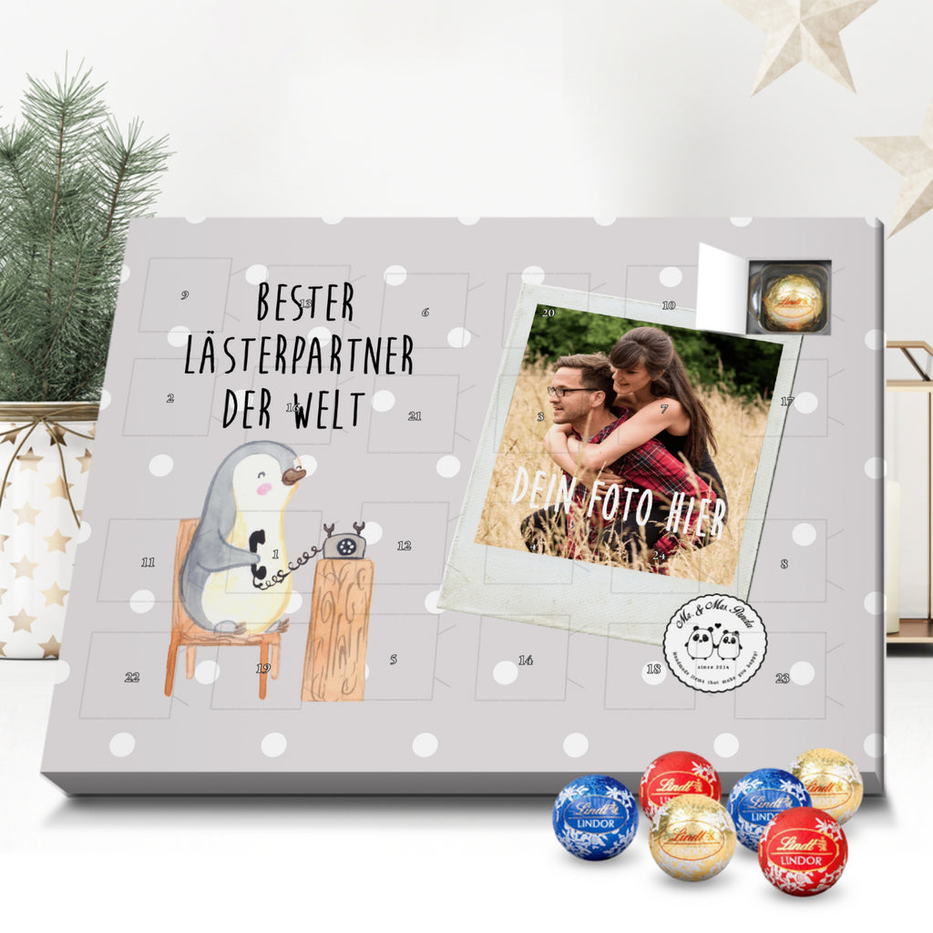 Personalisierter Kugel Markenschokolade Foto Adventskalender Pinguin Bester Lästerpartner der Welt Personalisierter Kugel Markenschokolade Adventskalender, für, Dankeschön, Geschenk, Schenken, Geburtstag, Geburtstagsgeschenk, Geschenkidee, Danke, Bedanken, Mitbringsel, Freude machen, Geschenktipp, Lästerpartner, Lesterpartner, lestern, Lästerschwester, Lästern, beste Freundin, Freundin, Spaß, bff