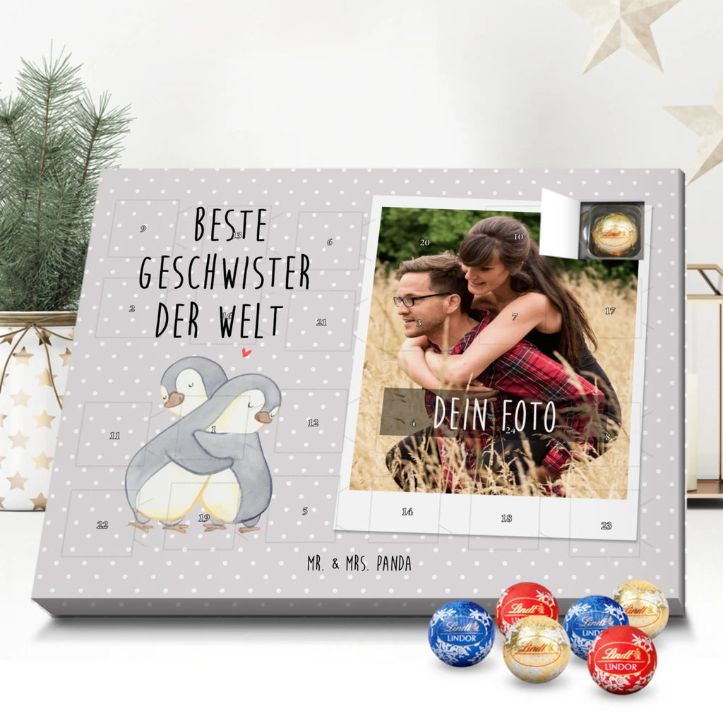 Personalisierter Kugel Markenschokolade Foto Adventskalender Pinguin Beste Geschwister der Welt Personalisierter Kugel Markenschokolade Foto Adventskalender, für, Dankeschön, Geschenk, Schenken, Geburtstag, Geburtstagsgeschenk, Geschenkidee, Danke, Bedanken, Mitbringsel, Freude machen, Geschenktipp, Geschwister, Geschwisterchen, Bruder, Schwester, Schwestern, Brüder, Familie, Nachwuchs