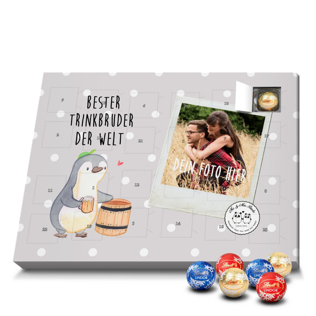 Personalisierter Kugel Markenschokolade Foto Adventskalender Pinguin Bester Trinkbruder der Welt Personalisierter Kugel Markenschokolade Adventskalender, für, Dankeschön, Geschenk, Schenken, Geburtstag, Geburtstagsgeschenk, Geschenkidee, Danke, Bedanken, Mitbringsel, Freude machen, Geschenktipp, Trinkbruder, Trinkkumpel, Kumpel, Saufkumpane, Kumpane, Trinken, Party, Kleinigkeit