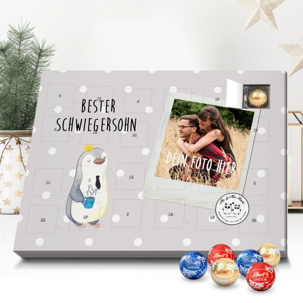 Personalisierter Kugel Markenschokolade Foto Adventskalender Pinguin Bester Schwiegersohn Personalisierter Kugel Markenschokolade Adventskalender, für, Dankeschön, Geschenk, Schenken, Geburtstag, Geburtstagsgeschenk, Geschenkidee, Danke, Bedanken, Mitbringsel, Freude machen, Geschenktipp, Schwiegersohn, Tochter, Ehefrau des Sohns, Frau, angeheiratet, Hochzeit, Heirat