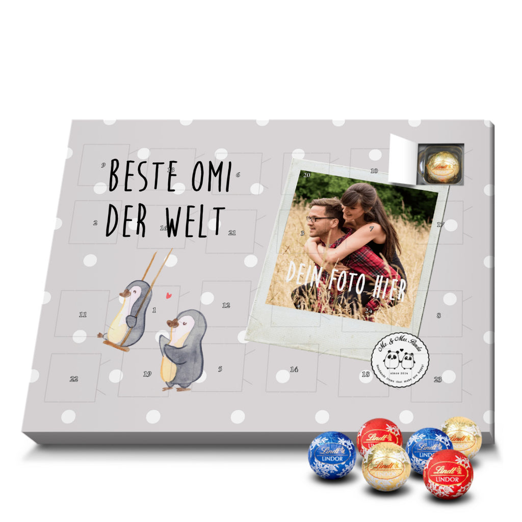 Personalisierter Kugel Markenschokolade Foto Adventskalender Pinguin Beste Omi der Welt Personalisierter Kugel Markenschokolade Adventskalender, für, Dankeschön, Geschenk, Schenken, Geburtstag, Geburtstagsgeschenk, Geschenkidee, Danke, Bedanken, Mitbringsel, Freude machen, Geschenktipp, Großmutter, Oma, Omi, Großpapa, Großmama, Enkel, Enkelin, Enkelkind, Kleinigkeit, Ommi, Omma, Bester