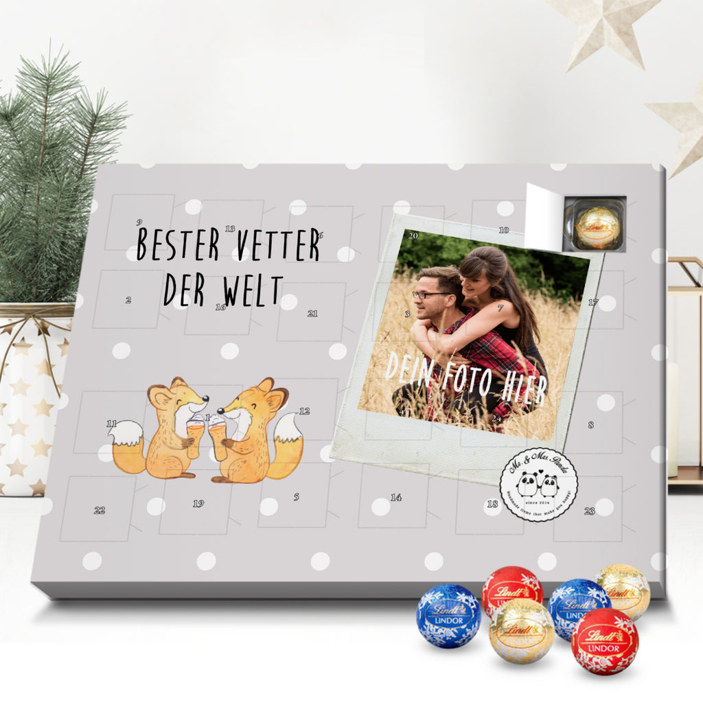 Personalisierter Kugel Markenschokolade Foto Adventskalender Fuchs Bester Vetter der Welt Personalisierter Kugel Markenschokolade Adventskalender, für, Dankeschön, Geschenk, Schenken, Geburtstag, Geburtstagsgeschenk, Geschenkidee, Danke, Bedanken, Mitbringsel, Freude machen, Geschenktipp, Vetter, Cousin, Kousin, Sohn von Onkel, Sohn von Tante, Familie, Verwandtschaft, Cousine