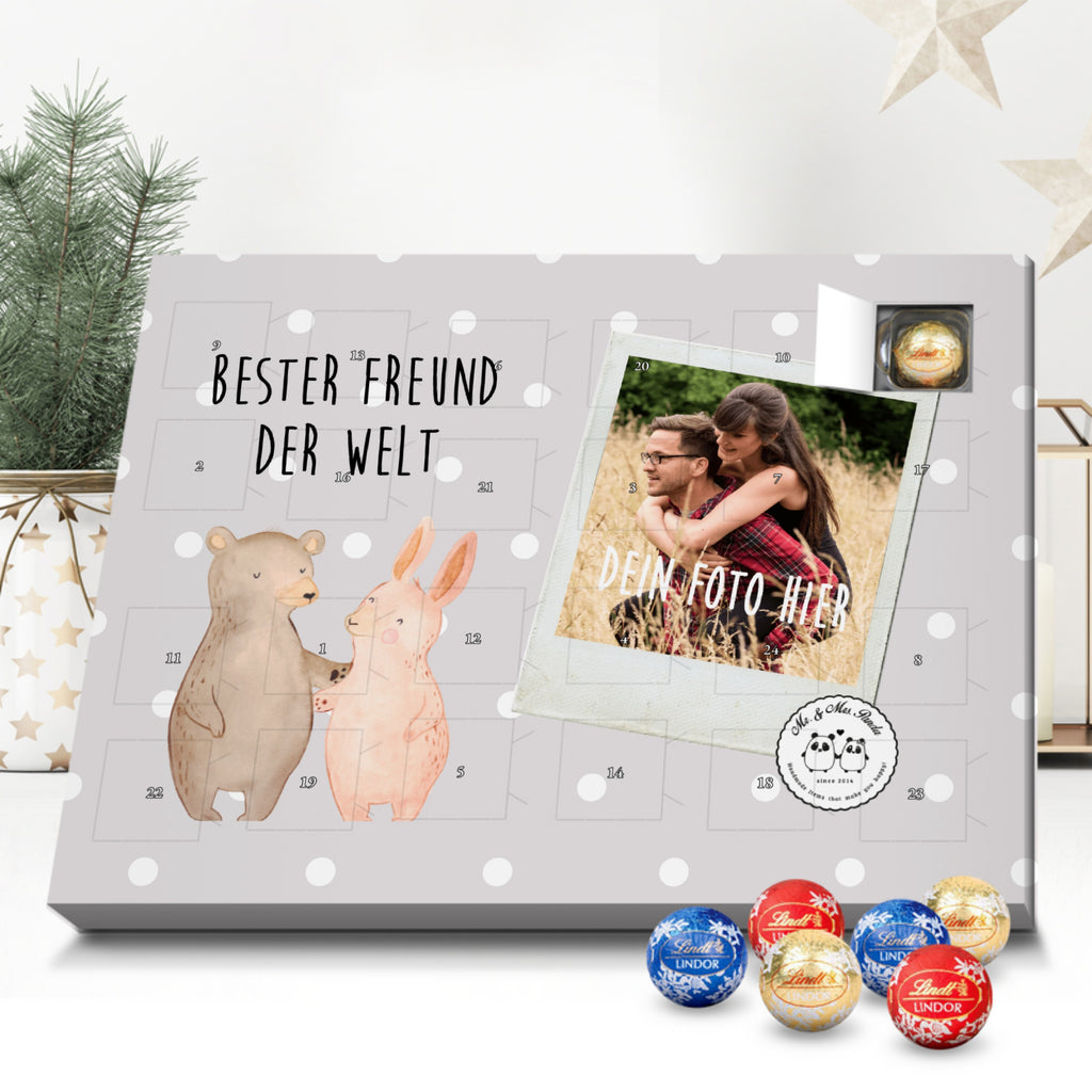 Personalisierter Kugel Markenschokolade Foto Adventskalender Hase Bester Freund der Welt Personalisierter Kugel Markenschokolade Adventskalender, für, Dankeschön, Geschenk, Schenken, Geburtstag, Geburtstagsgeschenk, Geschenkidee, Danke, Bedanken, Mitbringsel, Freude machen, Geschenktipp, Freund, Mann, Ehemann, Kumpel, Bro, Lebensgefährte, Partner, Lieblingsmensch, Liebe, Herz, Love