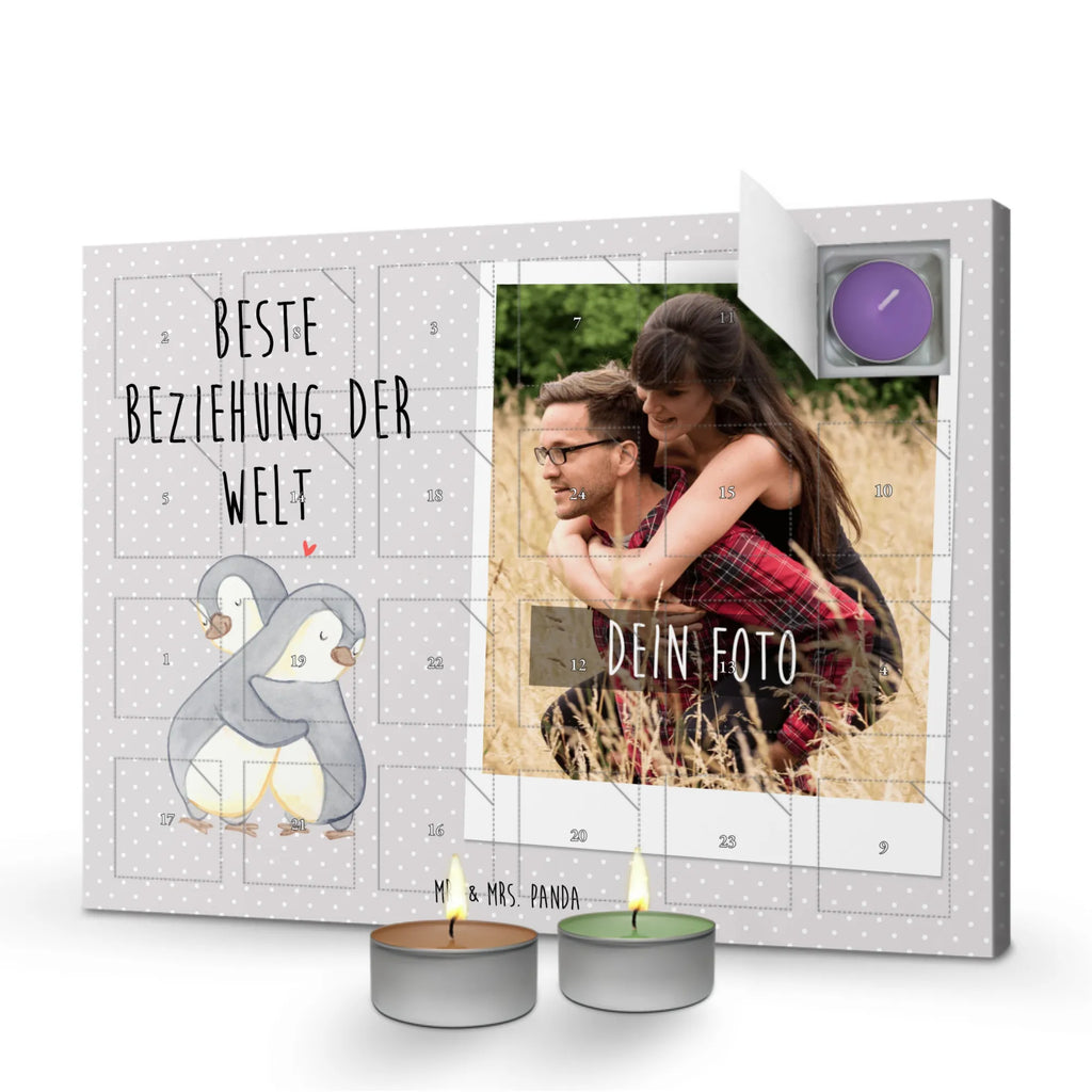 Personalisierter Duftkerzen Foto Adventskalender Pinguin Beste Beziehung der Welt Personalisierter Duftkerzen Foto Adventskalender, für, Dankeschön, Geschenk, Schenken, Geburtstag, Geburtstagsgeschenk, Geschenkidee, Danke, Bedanken, Mitbringsel, Freude machen, Geschenktipp, Beziehung, Zusammen sein, Miteinander gehen, Liebe, Verlieb, Liebesgeschenk