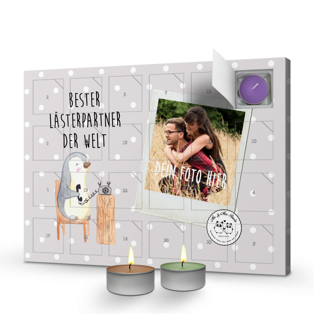 Personalisierter Duftkerzen Foto Adventskalender Pinguin Bester Lästerpartner der Welt Personalisierter Duftkerzen Adventskalender, für, Dankeschön, Geschenk, Schenken, Geburtstag, Geburtstagsgeschenk, Geschenkidee, Danke, Bedanken, Mitbringsel, Freude machen, Geschenktipp, Lästerpartner, Lesterpartner, lestern, Lästerschwester, Lästern, beste Freundin, Freundin, Spaß, bff