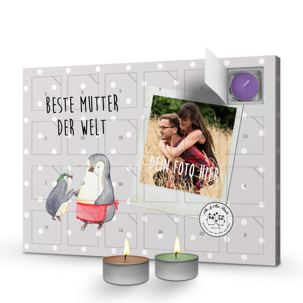 Personalisierter Duftkerzen Foto Adventskalender Pinguin Beste Mutter der Welt Personalisierter Duftkerzen Adventskalender, für, Dankeschön, Geschenk, Schenken, Geburtstag, Geburtstagsgeschenk, Geschenkidee, Danke, Bedanken, Mitbringsel, Freude machen, Geschenktipp, Mama, Mami, Mutter, Muttertag, Mutti, Ma, Tochter, Sohn, Beste Mama, Beste, Supermama