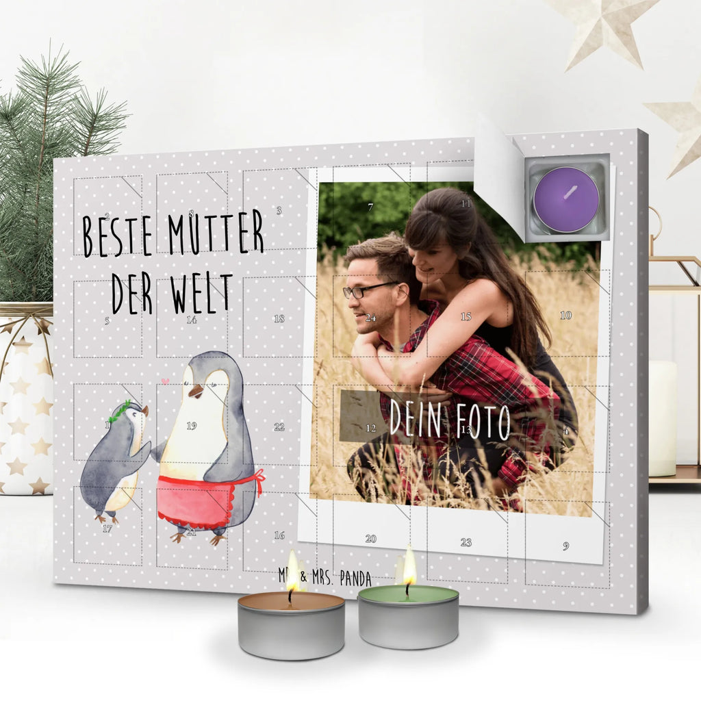 Personalisierter Duftkerzen Foto Adventskalender Pinguin Beste Mutter der Welt Personalisierter Duftkerzen Foto Adventskalender, für, Dankeschön, Geschenk, Schenken, Geburtstag, Geburtstagsgeschenk, Geschenkidee, Danke, Bedanken, Mitbringsel, Freude machen, Geschenktipp, Mama, Mami, Mutter, Muttertag, Mutti, Ma, Tochter, Sohn, Beste Mama, Beste, Supermama