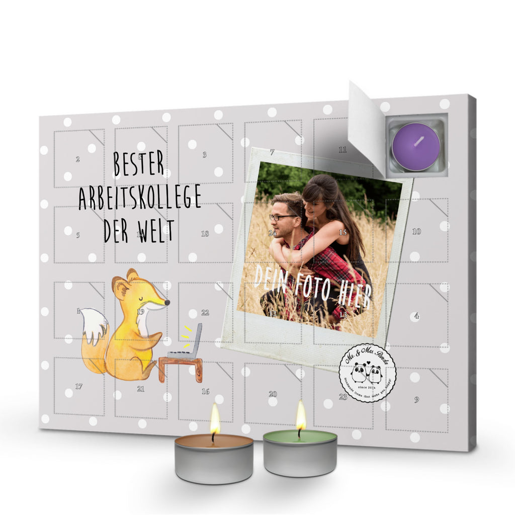 Personalisierter Duftkerzen Foto Adventskalender Fuchs Bester Arbeitskollege der Welt Personalisierter Duftkerzen Adventskalender, für, Dankeschön, Geschenk, Schenken, Geburtstag, Geburtstagsgeschenk, Geschenkidee, Danke, Bedanken, Mitbringsel, Freude machen, Geschenktipp, Arbeitskollege, Kollege, Büro, Abschiedsgeschenk, Ruhestand, Arbeit, Mitarbeiter, Berufsgenosse, Beruf