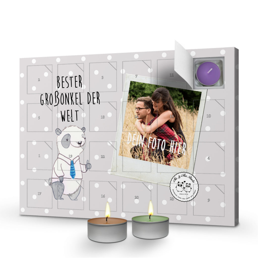 Personalisierter Duftkerzen Foto Adventskalender Panda Bester Großonkel der Welt Personalisierter Duftkerzen Adventskalender, für, Dankeschön, Geschenk, Schenken, Geburtstag, Geburtstagsgeschenk, Geschenkidee, Danke, Bedanken, Mitbringsel, Freude machen, Geschenktipp, Großonkel, Onkel