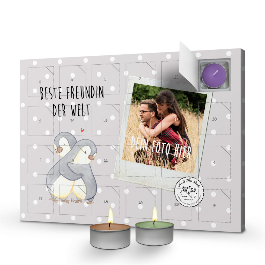 Personalisierter Duftkerzen Foto Adventskalender Pinguin Beste Freundin der Welt Personalisierter Duftkerzen Adventskalender, für, Dankeschön, Geschenk, Schenken, Geburtstag, Geburtstagsgeschenk, Geschenkidee, Danke, Bedanken, Mitbringsel, Freude machen, Geschenktipp, Freundin, beste Freundin, Ehefrau, Frau, bae, bff, Freundinnen, Jahrestag, Freundschaft. Liebste, beste, Spruch