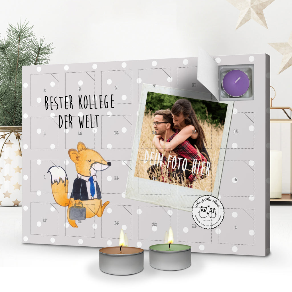 Personalisierter Duftkerzen Foto Adventskalender Fuchs Bester Kollege der Welt Personalisierter Duftkerzen Adventskalender, für, Dankeschön, Geschenk, Schenken, Geburtstag, Geburtstagsgeschenk, Geschenkidee, Danke, Bedanken, Mitbringsel, Freude machen, Geschenktipp, Arbeitskollege, Kollege, Büro, Abschiedsgeschenk, Ruhestand, Arbeit, Mitarbeiter, Berufsgenosse, Beruf