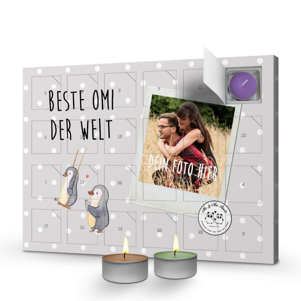 Personalisierter Duftkerzen Foto Adventskalender Pinguin Beste Omi der Welt Personalisierter Duftkerzen Adventskalender, für, Dankeschön, Geschenk, Schenken, Geburtstag, Geburtstagsgeschenk, Geschenkidee, Danke, Bedanken, Mitbringsel, Freude machen, Geschenktipp, Großmutter, Oma, Omi, Großpapa, Großmama, Enkel, Enkelin, Enkelkind, Kleinigkeit, Ommi, Omma, Bester