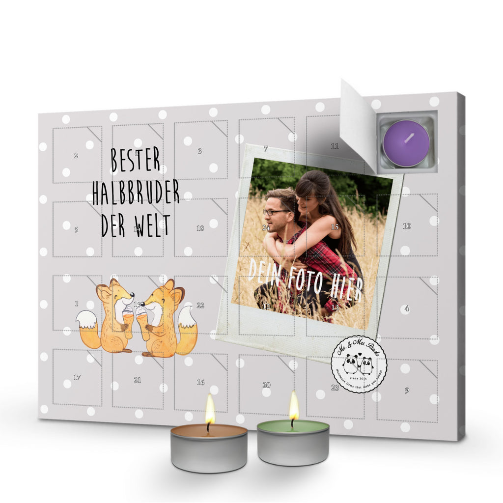 Personalisierter Duftkerzen Foto Adventskalender Fuchs Bester Halbbruder der Welt Personalisierter Duftkerzen Adventskalender, für, Dankeschön, Geschenk, Schenken, Geburtstag, Geburtstagsgeschenk, Geschenkidee, Danke, Bedanken, Mitbringsel, Freude machen, Geschenktipp, Halbbruder, Stiefbruder, Stief, Stiefgeschwister, Bruder, Brudi, Geschwister, Bruderherz, Schwester, Familie, Kleinigkeit, Brother, Bester, Sohn