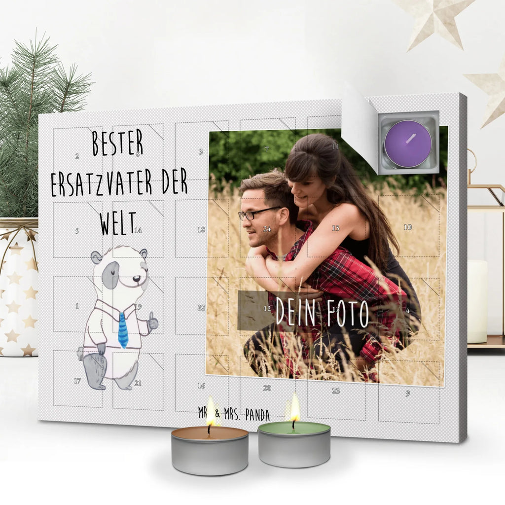 Personalisierter Duftkerzen Foto Adventskalender Panda Bester Ersatzvater der Welt Personalisierter Duftkerzen Foto Adventskalender, für, Dankeschön, Geschenk, Schenken, Geburtstag, Geburtstagsgeschenk, Geschenkidee, Danke, Bedanken, Mitbringsel, Freude machen, Geschenktipp, Bester, Ersatzvater, Ersatz, zweiter, Vater, Papa, Dad, Daddy, Paps, Papi, Vati, Eltern, Geschenk Vater, Mann, Familie, Kleinigkeit