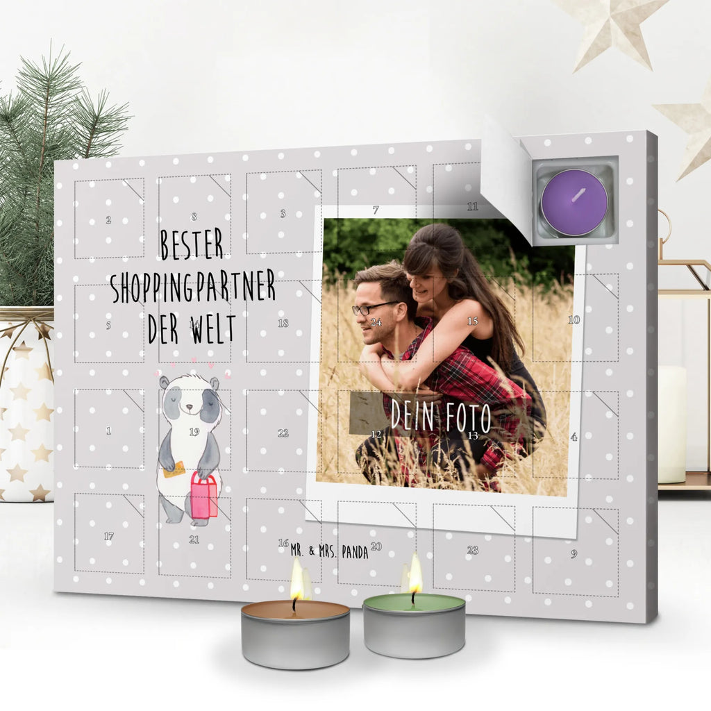 Personalisierter Duftkerzen Foto Adventskalender Panda Bester Shoppingpartner der Welt Personalisierter Duftkerzen Foto Adventskalender, für, Dankeschön, Geschenk, Schenken, Geburtstag, Geburtstagsgeschenk, Geschenkidee, Danke, Bedanken, Mitbringsel, Freude machen, Geschenktipp, Shoppingpartner, Shoppen, Begleitung, Partner, Freundin, Freund, bff, Shopping, Einkaufen, Shopping-Queen, Queen, Bester