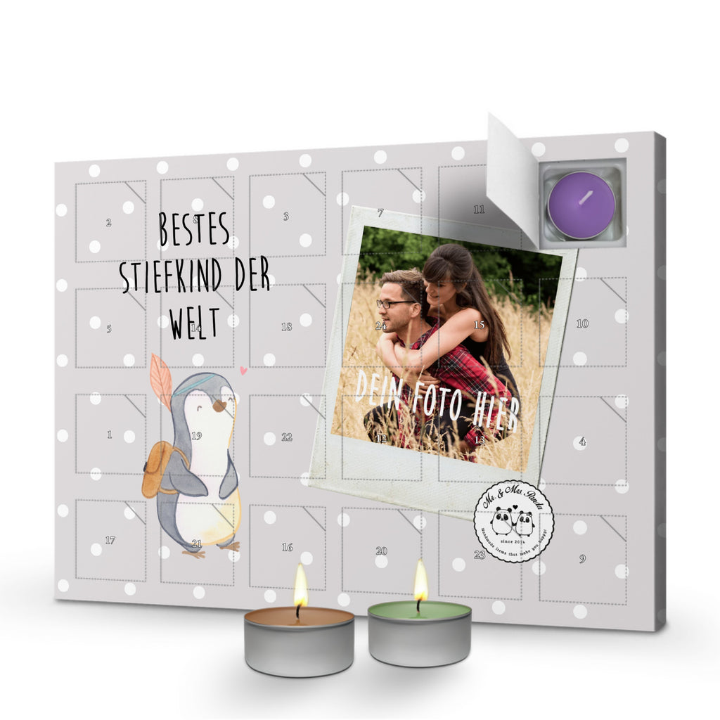 Personalisierter Duftkerzen Foto Adventskalender Pinguin Bestes Stiefkind der Welt Personalisierter Duftkerzen Adventskalender, für, Dankeschön, Geschenk, Schenken, Geburtstag, Geburtstagsgeschenk, Geschenkidee, Danke, Bedanken, Mitbringsel, Freude machen, Geschenktipp, Stiefkind, angeheiratet, Kinder, Kind, Kid, Kids, Kiddy, Bestes, Tochter, Sohn, Nachwuchs, Geburt, Liebling, Taufe