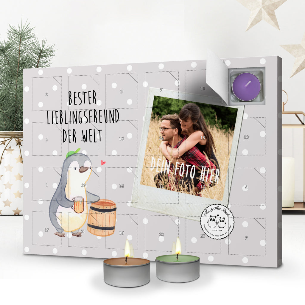 Personalisierter Duftkerzen Foto Adventskalender Pinguin Bester Lieblingsfreund der Welt Personalisierter Duftkerzen Adventskalender, für, Dankeschön, Geschenk, Schenken, Geburtstag, Geburtstagsgeschenk, Geschenkidee, Danke, Bedanken, Mitbringsel, Freude machen, Geschenktipp, Lieblingsfreund, Freund, Partner, Lieblingsmensch, Lieblings Mensch, Liebling, Bae, bester Freund, Liebe, Herz, Love