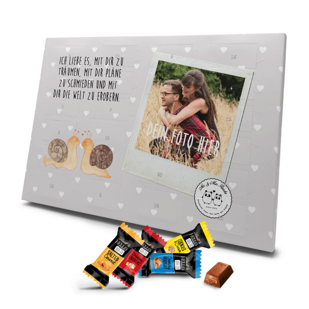 Personalisierter Markenschokolade Foto Adventskalender Schnecken Liebe Personalisierter Adventskalender, Liebe, Partner, Freund, Freundin, Ehemann, Ehefrau, Heiraten, Verlobung, Heiratsantrag, Liebesgeschenk, Jahrestag, Hocheitstag