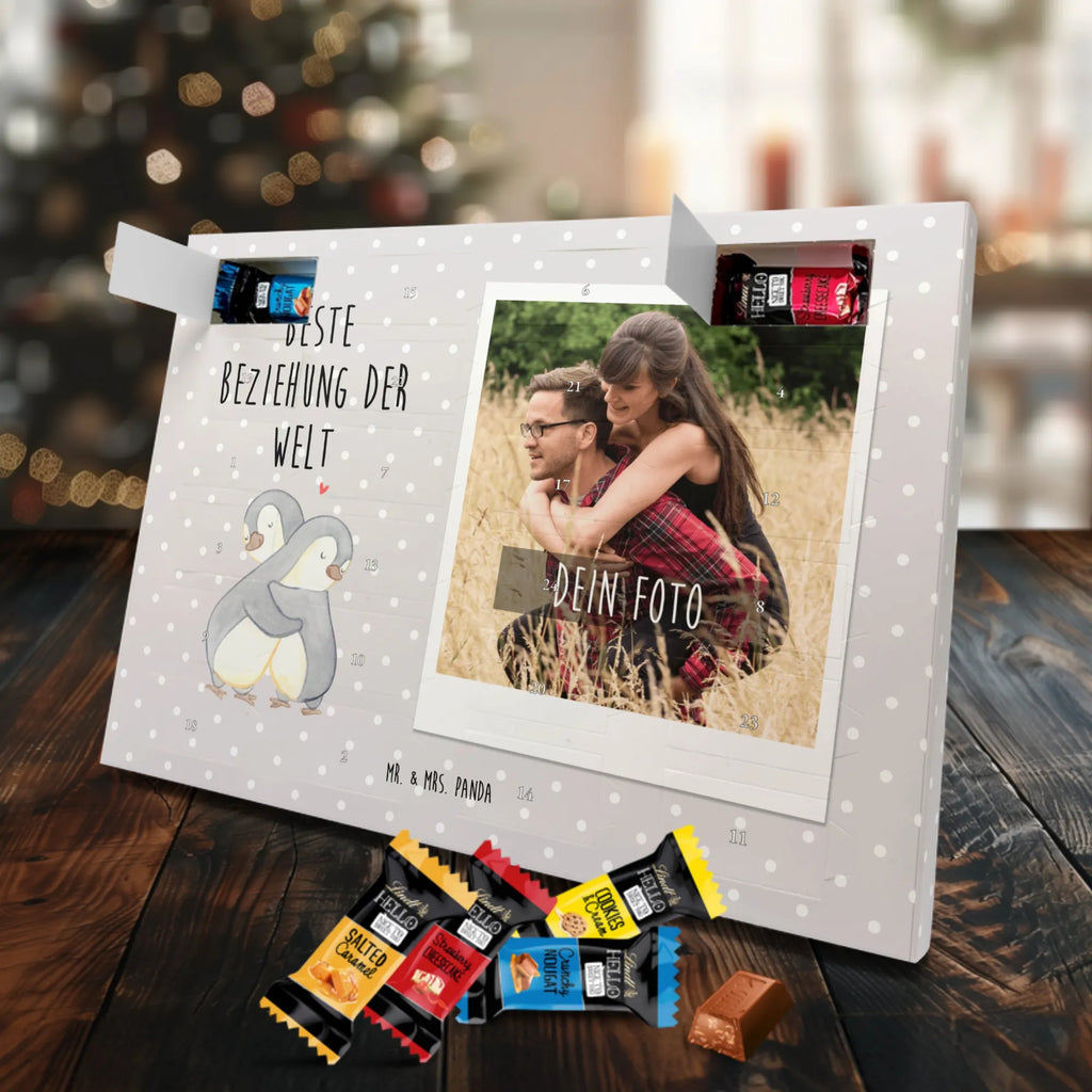 Personalisierter Markenschokolade Foto Adventskalender Pinguin Beste Beziehung der Welt Personalisierter Markenschokolade Foto Adventskalender, für, Dankeschön, Geschenk, Schenken, Geburtstag, Geburtstagsgeschenk, Geschenkidee, Danke, Bedanken, Mitbringsel, Freude machen, Geschenktipp, Beziehung, Zusammen sein, Miteinander gehen, Liebe, Verlieb, Liebesgeschenk