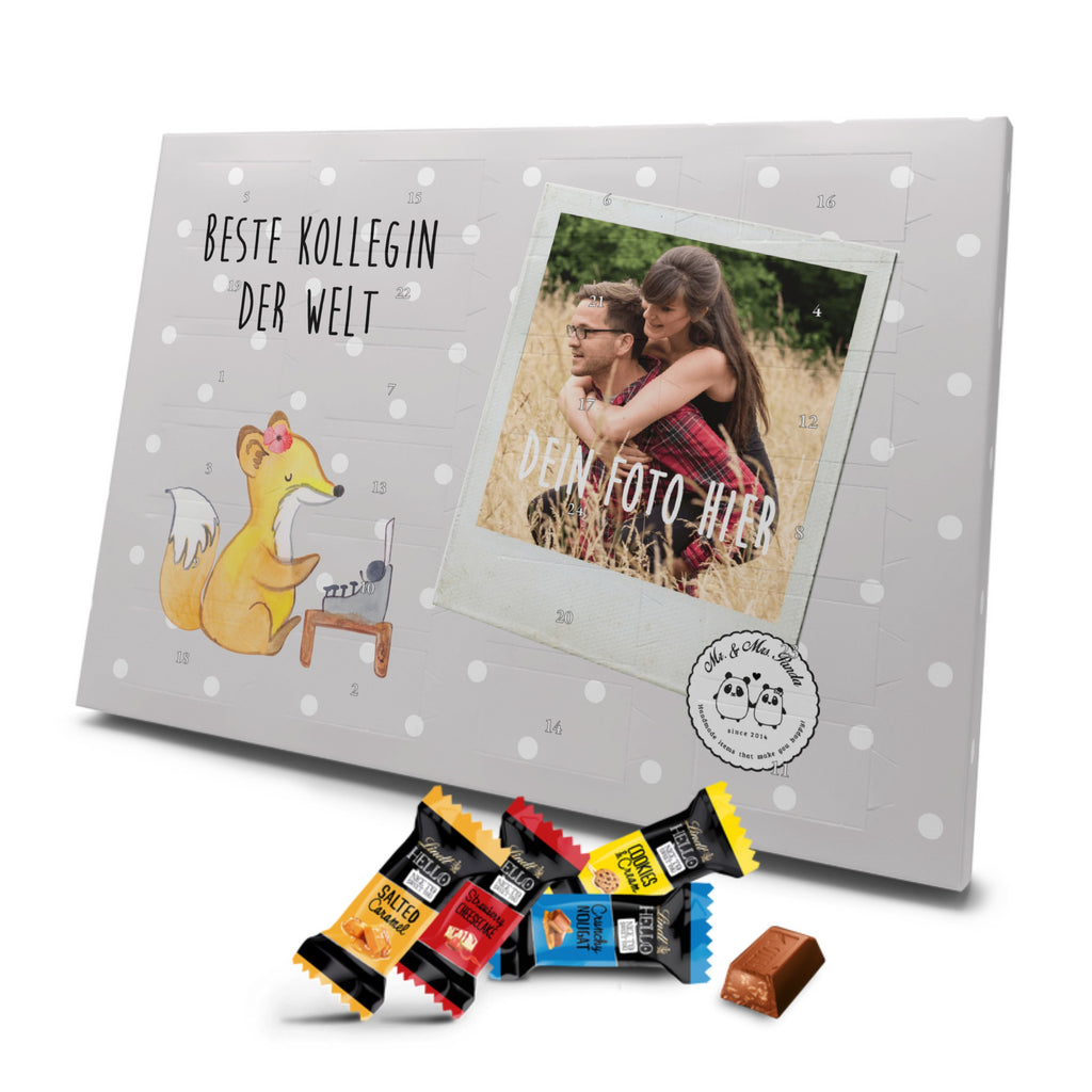 Personalisierter Markenschokolade Foto Adventskalender Fuchs Beste Kollegin der Welt Personalisierter Adventskalender, für, Dankeschön, Geschenk, Schenken, Geburtstag, Geburtstagsgeschenk, Geschenkidee, Danke, Bedanken, Mitbringsel, Freude machen, Geschenktipp, Arbeitskollegin, Kollegin, Freundin, Büro, Abschiedsgeschenk, Ruhestand, Arbeit, Mitarbeiterin, Berufsgenossin, Beruf