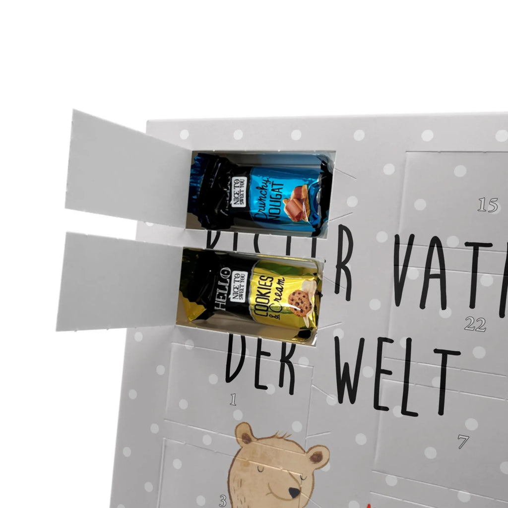 Personalisierter Markenschokolade Foto Adventskalender Bär Bester Vati der Welt Personalisierter Markenschokolade Foto Adventskalender, für, Dankeschön, Geschenk, Schenken, Geburtstag, Geburtstagsgeschenk, Geschenkidee, Danke, Bedanken, Mitbringsel, Freude machen, Geschenktipp, Vater, Papa, Dad, Daddy, Paps, Papi, Vati, Eltern, Geschenk Vater, Mann, Familie, Bester, Kleinigkeit