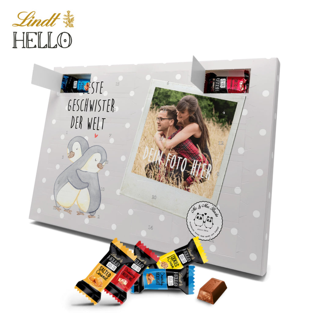 Personalisierter Markenschokolade Foto Adventskalender Pinguin Beste Geschwister der Welt Personalisierter Adventskalender, für, Dankeschön, Geschenk, Schenken, Geburtstag, Geburtstagsgeschenk, Geschenkidee, Danke, Bedanken, Mitbringsel, Freude machen, Geschenktipp, Geschwister, Geschwisterchen, Bruder, Schwester, Schwestern, Brüder, Familie, Nachwuchs