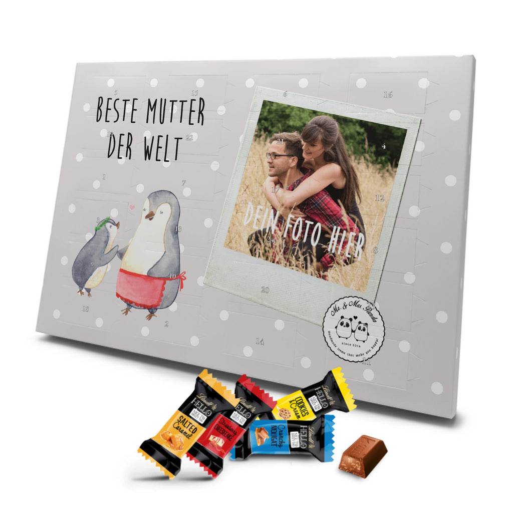 Personalisierter Markenschokolade Foto Adventskalender Pinguin Beste Mutter der Welt Personalisierter Adventskalender, für, Dankeschön, Geschenk, Schenken, Geburtstag, Geburtstagsgeschenk, Geschenkidee, Danke, Bedanken, Mitbringsel, Freude machen, Geschenktipp, Mama, Mami, Mutter, Muttertag, Mutti, Ma, Tochter, Sohn, Beste Mama, Beste, Supermama