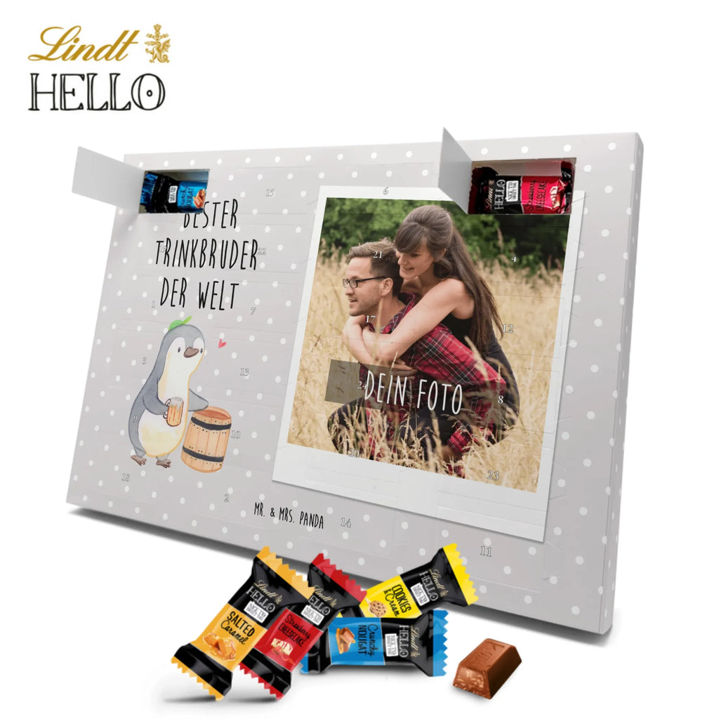 Personalisierter Markenschokolade Foto Adventskalender Pinguin Bester Trinkbruder der Welt Personalisierter Markenschokolade Foto Adventskalender, für, Dankeschön, Geschenk, Schenken, Geburtstag, Geburtstagsgeschenk, Geschenkidee, Danke, Bedanken, Mitbringsel, Freude machen, Geschenktipp, Trinkbruder, Trinkkumpel, Kumpel, Saufkumpane, Kumpane, Trinken, Party, Kleinigkeit