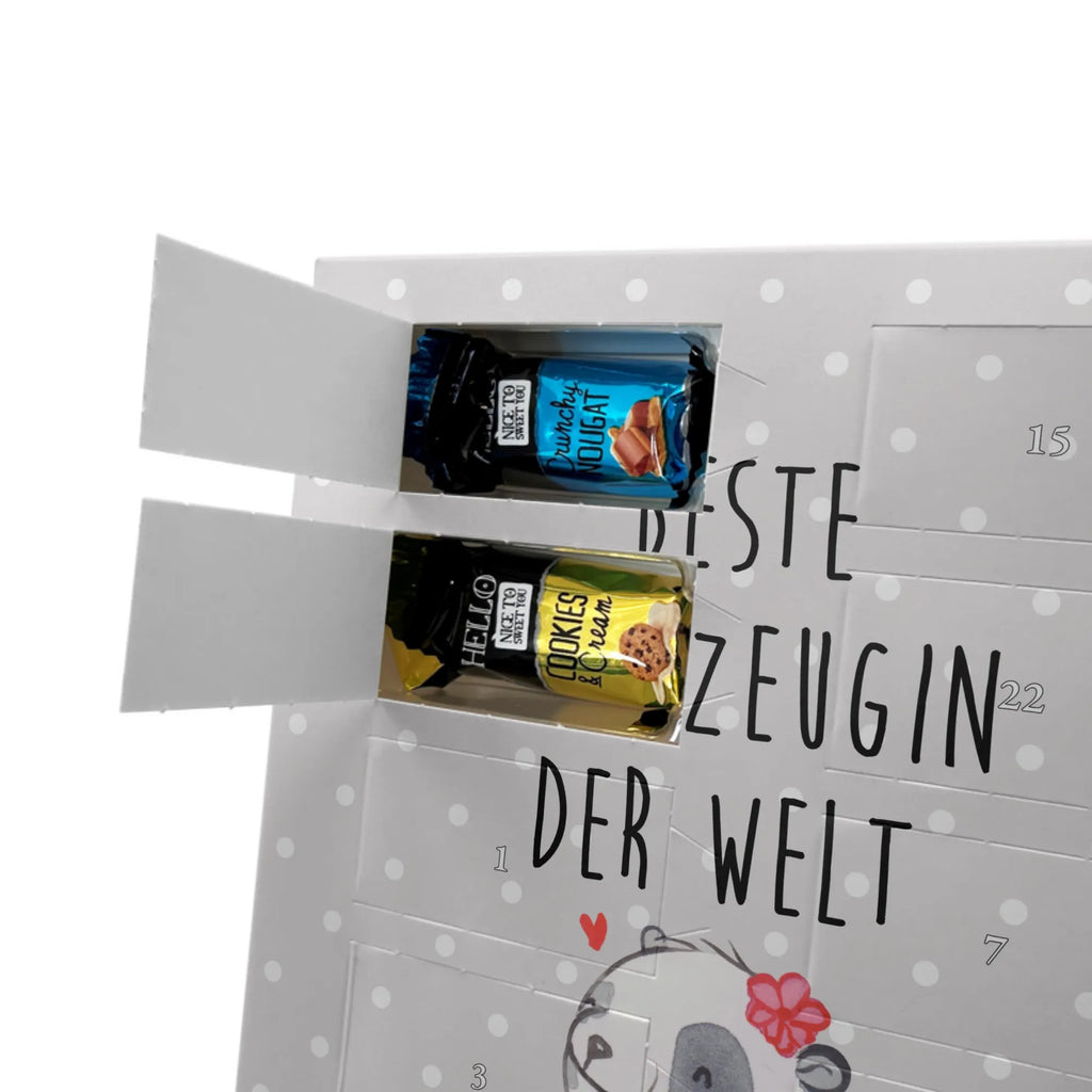 Personalisierter Markenschokolade Foto Adventskalender Panda Beste Trauzeugin der Welt Personalisierter Markenschokolade Foto Adventskalender, für, Dankeschön, Geschenk, Schenken, Geburtstag, Geburtstagsgeschenk, Geschenkidee, Danke, Bedanken, Mitbringsel, Freude machen, Geschenktipp, Trauzeugin, Trauhzeugin, Freundin, Hochzeit, Heirat, JGA, Trauung, Kirche, Standesamt, Braut