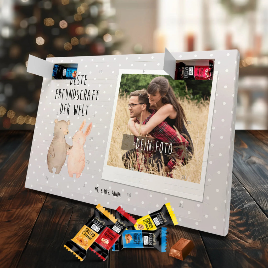 Personalisierter Markenschokolade Foto Adventskalender Hase Beste Freundschaft der Welt Personalisierter Markenschokolade Foto Adventskalender, für, Dankeschön, Geschenk, Schenken, Geburtstag, Geburtstagsgeschenk, Geschenkidee, Danke, Bedanken, Mitbringsel, Freude machen, Geschenktipp, Freundschaft, Freunde, Freunde fürs Leben, best friends, Freundin, Freund, Clique, Kumpel, bae, bff