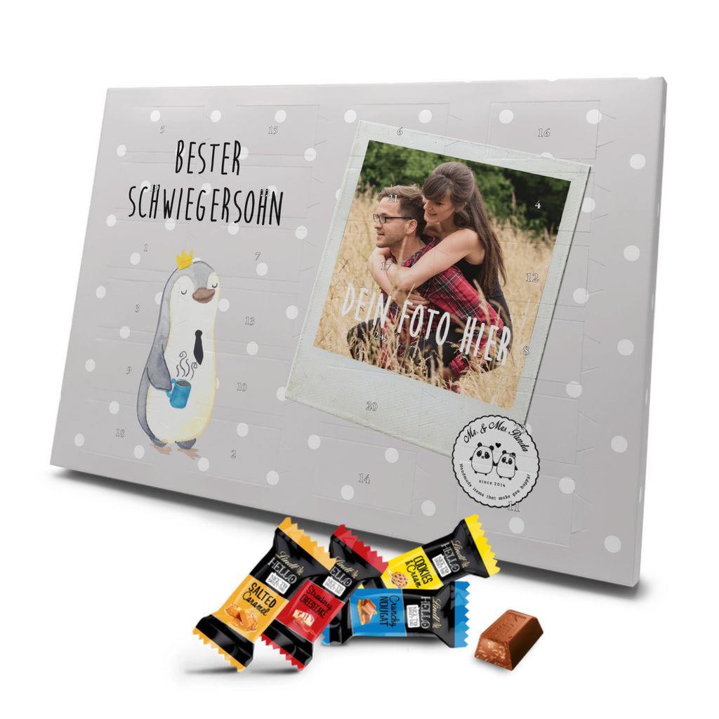 Personalisierter Markenschokolade Foto Adventskalender Pinguin Bester Schwiegersohn Personalisierter Adventskalender, für, Dankeschön, Geschenk, Schenken, Geburtstag, Geburtstagsgeschenk, Geschenkidee, Danke, Bedanken, Mitbringsel, Freude machen, Geschenktipp, Schwiegersohn, Tochter, Ehefrau des Sohns, Frau, angeheiratet, Hochzeit, Heirat