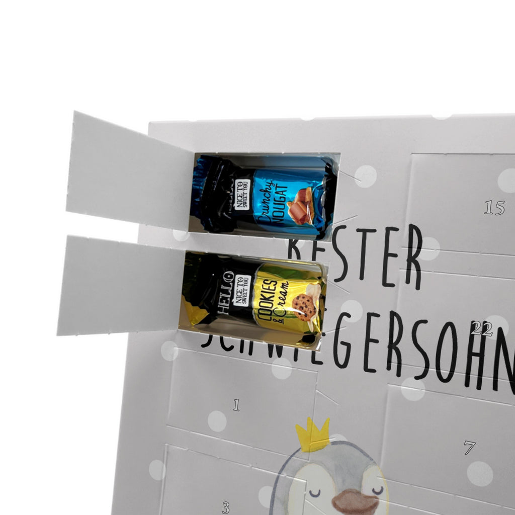 Personalisierter Markenschokolade Foto Adventskalender Pinguin Bester Schwiegersohn Personalisierter Adventskalender, für, Dankeschön, Geschenk, Schenken, Geburtstag, Geburtstagsgeschenk, Geschenkidee, Danke, Bedanken, Mitbringsel, Freude machen, Geschenktipp, Schwiegersohn, Tochter, Ehefrau des Sohns, Frau, angeheiratet, Hochzeit, Heirat