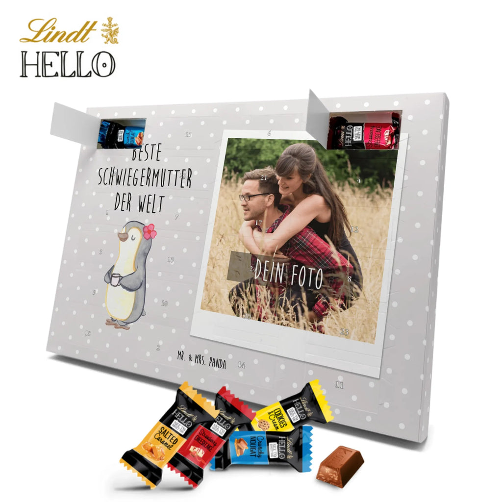 Personalisierter Markenschokolade Foto Adventskalender Pinguin Beste Schwiegermutter der Welt Personalisierter Markenschokolade Foto Adventskalender, für, Dankeschön, Geschenk, Schenken, Geburtstag, Geburtstagsgeschenk, Geschenkidee, Danke, Bedanken, Mitbringsel, Freude machen, Geschenktipp, Schwiegermutter, Schwiegermama, Schwiegereltern, Mama, Mutter, Mutter des Ehepartners, angeheiratet